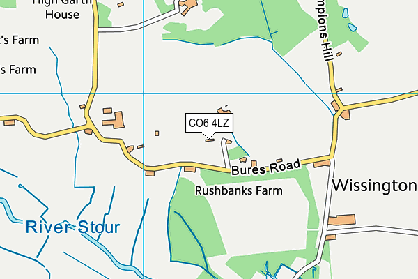 CO6 4LZ map - OS VectorMap District (Ordnance Survey)