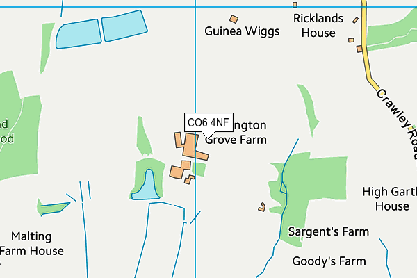 CO6 4NF map - OS VectorMap District (Ordnance Survey)