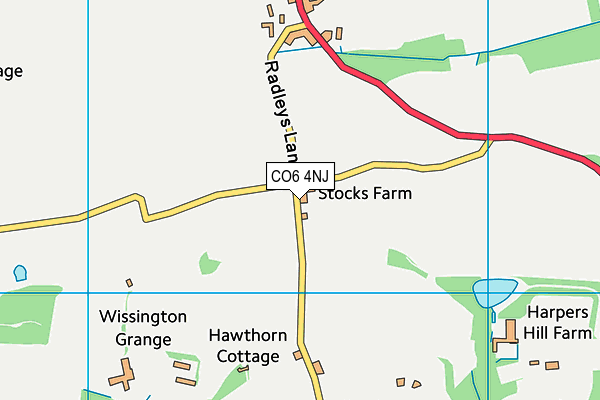 CO6 4NJ map - OS VectorMap District (Ordnance Survey)