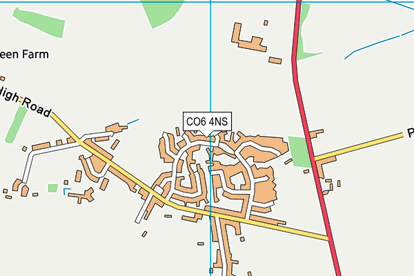 CO6 4NS map - OS VectorMap District (Ordnance Survey)