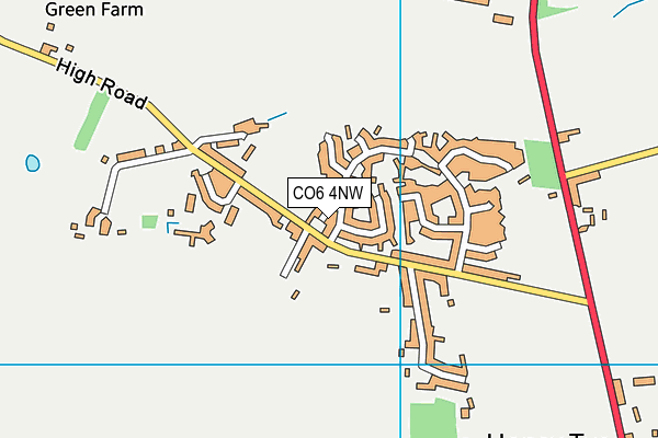 CO6 4NW map - OS VectorMap District (Ordnance Survey)