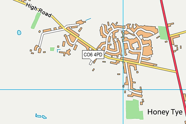 CO6 4PD map - OS VectorMap District (Ordnance Survey)