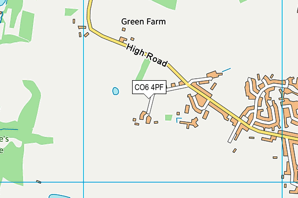 CO6 4PF map - OS VectorMap District (Ordnance Survey)