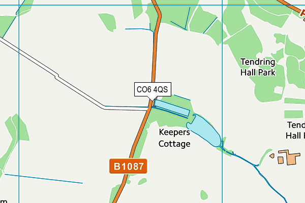 CO6 4QS map - OS VectorMap District (Ordnance Survey)