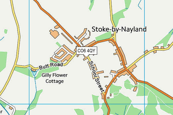 Stoke-by-Nayland Church of England Primary School map (CO6 4QY) - OS VectorMap District (Ordnance Survey)