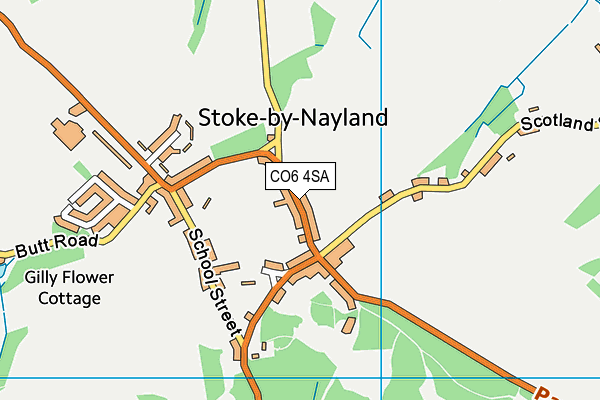 Stoke By Nayland Recreation Ground map (CO6 4SA) - OS VectorMap District (Ordnance Survey)