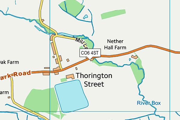 CO6 4ST map - OS VectorMap District (Ordnance Survey)