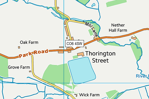 CO6 4SW map - OS VectorMap District (Ordnance Survey)