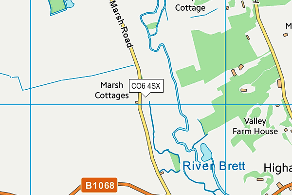 CO6 4SX map - OS VectorMap District (Ordnance Survey)