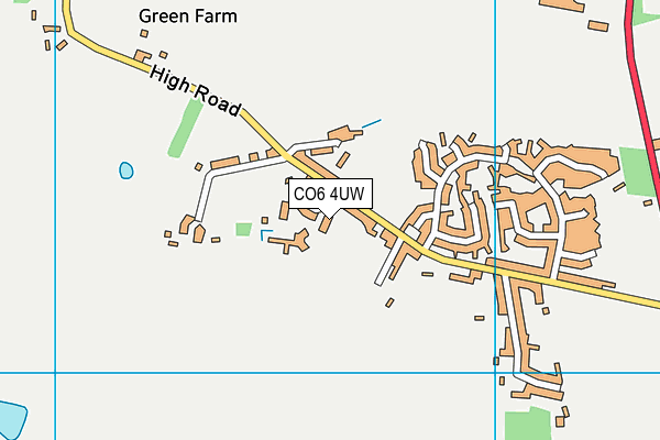 CO6 4UW map - OS VectorMap District (Ordnance Survey)