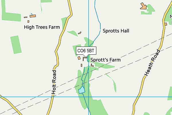 CO6 5BT map - OS VectorMap District (Ordnance Survey)