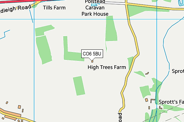 CO6 5BU map - OS VectorMap District (Ordnance Survey)