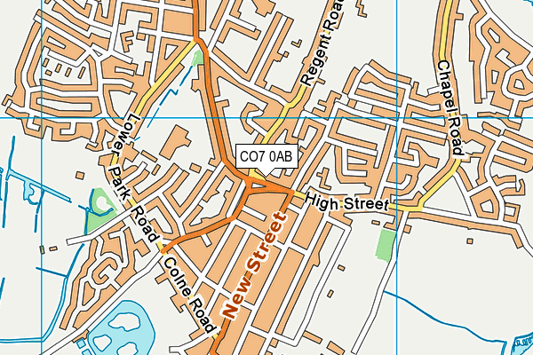 CO7 0AB map - OS VectorMap District (Ordnance Survey)
