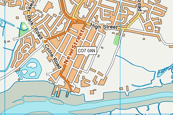 CO7 0AN map - OS VectorMap District (Ordnance Survey)