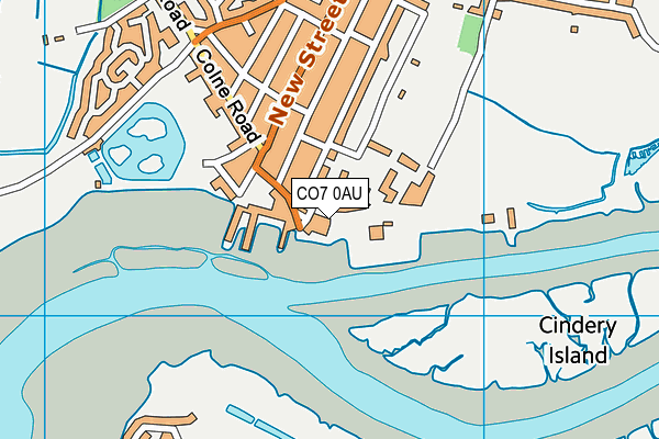 CO7 0AU map - OS VectorMap District (Ordnance Survey)