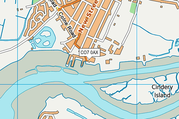 CO7 0AX map - OS VectorMap District (Ordnance Survey)