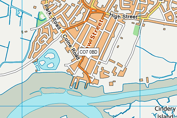CO7 0BD map - OS VectorMap District (Ordnance Survey)