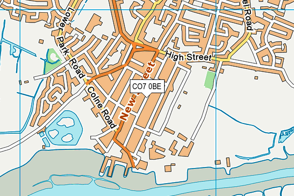 CO7 0BE map - OS VectorMap District (Ordnance Survey)