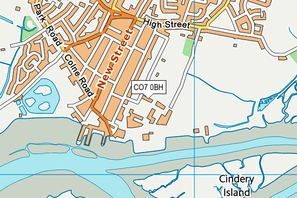 CO7 0BH map - OS VectorMap District (Ordnance Survey)