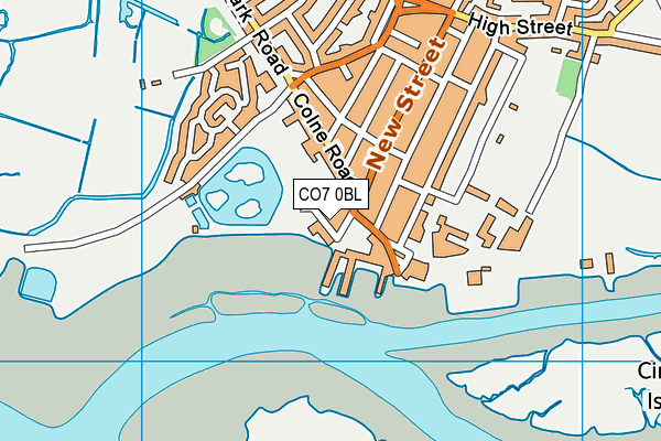 CO7 0BL map - OS VectorMap District (Ordnance Survey)