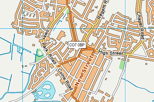 CO7 0BP map - OS VectorMap District (Ordnance Survey)