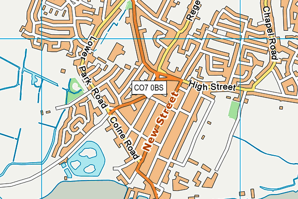 CO7 0BS map - OS VectorMap District (Ordnance Survey)