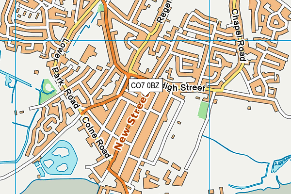CO7 0BZ map - OS VectorMap District (Ordnance Survey)