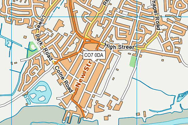 CO7 0DA map - OS VectorMap District (Ordnance Survey)