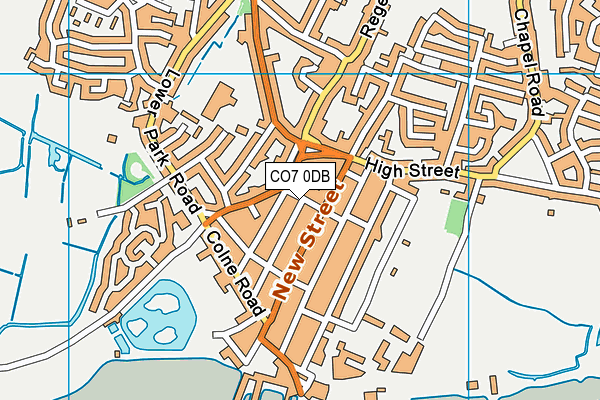 CO7 0DB map - OS VectorMap District (Ordnance Survey)