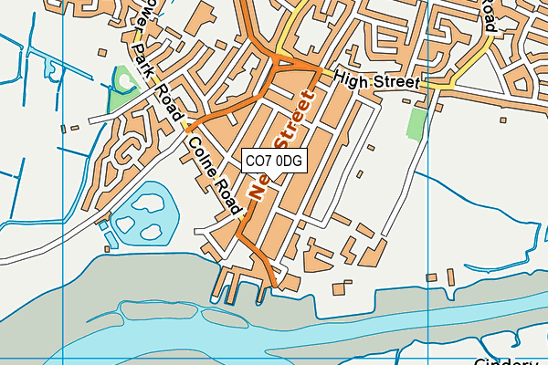 CO7 0DG map - OS VectorMap District (Ordnance Survey)