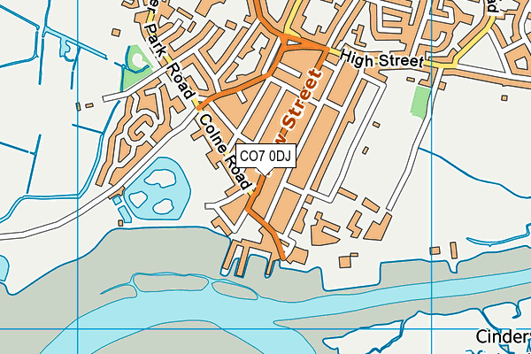CO7 0DJ map - OS VectorMap District (Ordnance Survey)