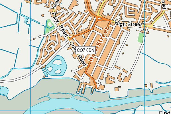 CO7 0DN map - OS VectorMap District (Ordnance Survey)