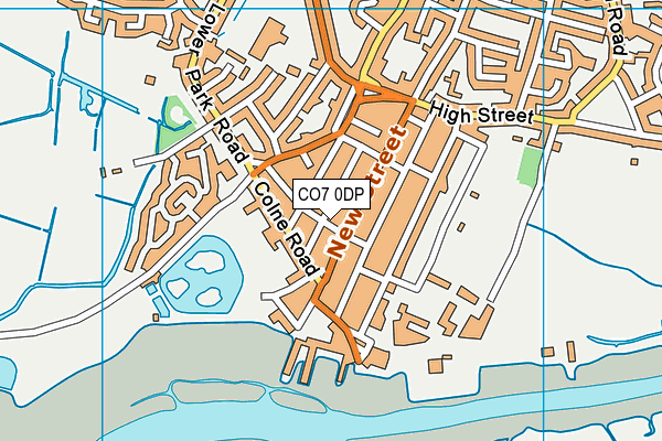 CO7 0DP map - OS VectorMap District (Ordnance Survey)
