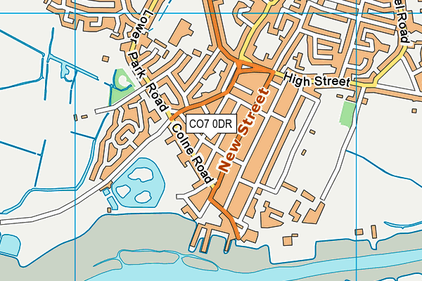 CO7 0DR map - OS VectorMap District (Ordnance Survey)