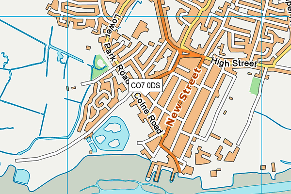 CO7 0DS map - OS VectorMap District (Ordnance Survey)