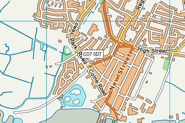 CO7 0DT map - OS VectorMap District (Ordnance Survey)