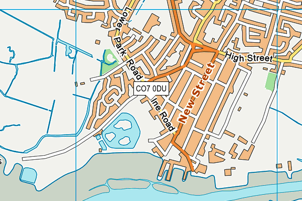 CO7 0DU map - OS VectorMap District (Ordnance Survey)
