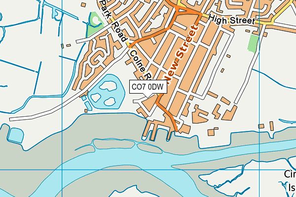 CO7 0DW map - OS VectorMap District (Ordnance Survey)