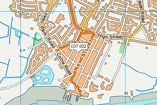 CO7 0DZ map - OS VectorMap District (Ordnance Survey)