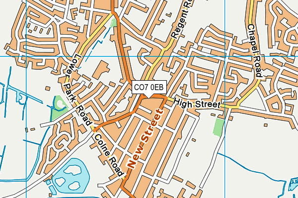 CO7 0EB map - OS VectorMap District (Ordnance Survey)