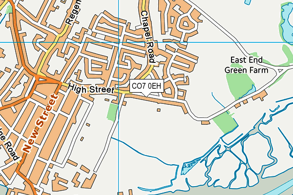 CO7 0EH map - OS VectorMap District (Ordnance Survey)