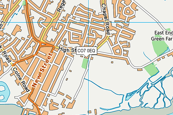 CO7 0EQ map - OS VectorMap District (Ordnance Survey)
