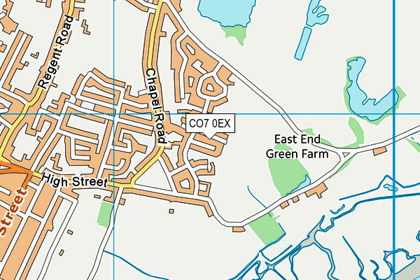 CO7 0EX map - OS VectorMap District (Ordnance Survey)