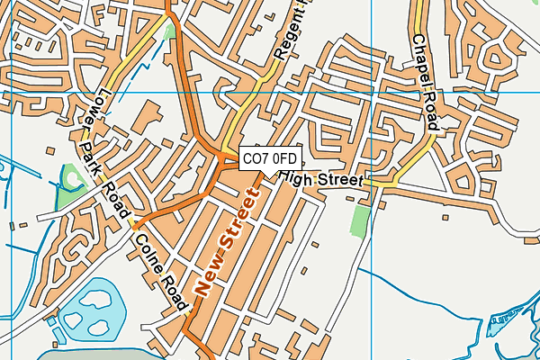 CO7 0FD map - OS VectorMap District (Ordnance Survey)