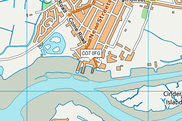 CO7 0FG map - OS VectorMap District (Ordnance Survey)