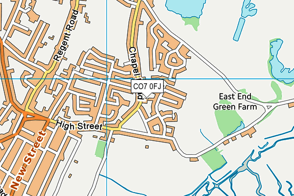CO7 0FJ map - OS VectorMap District (Ordnance Survey)
