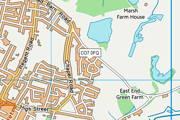 CO7 0FQ map - OS VectorMap District (Ordnance Survey)
