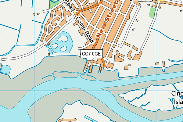 CO7 0GE map - OS VectorMap District (Ordnance Survey)