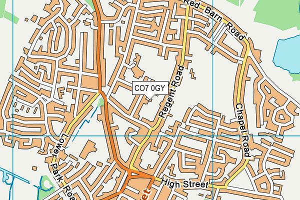 CO7 0GY map - OS VectorMap District (Ordnance Survey)