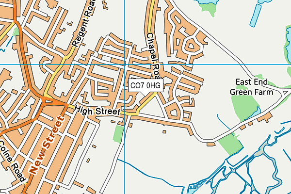 CO7 0HG map - OS VectorMap District (Ordnance Survey)